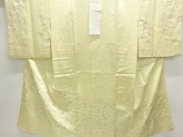 JAPANESE KIMONO / JUBAN / SILK / SHIBORI / CRANES